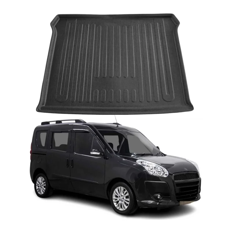 Kofferraumwanne Laderaumwanne für Fiat Doblo 2010-2021 Gummi TPE Schwarz