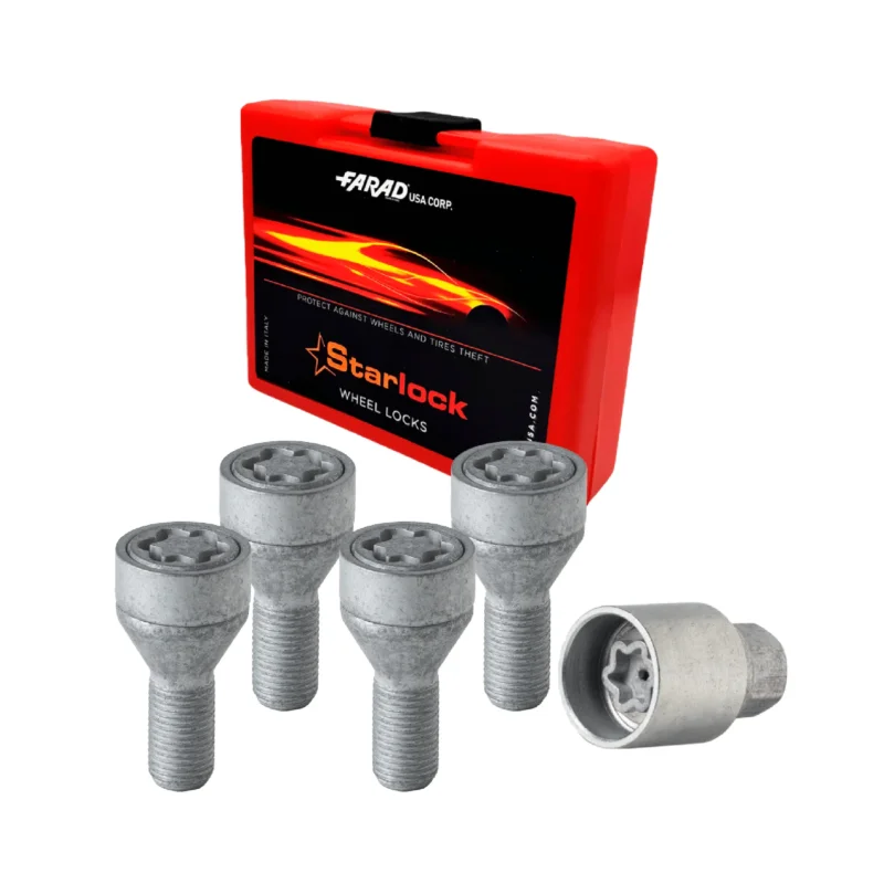 Radschloss Radschrauben Satz für Jeep Avenger ab 2023 Silber 4tlg M12X1.25