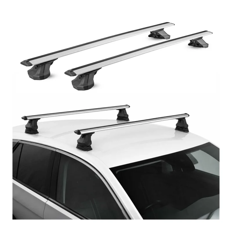 Dachträger für BMW 4er Coupé (F32) 2013-2020 Aluminium 2 Stück 75 kg TÜV Silber