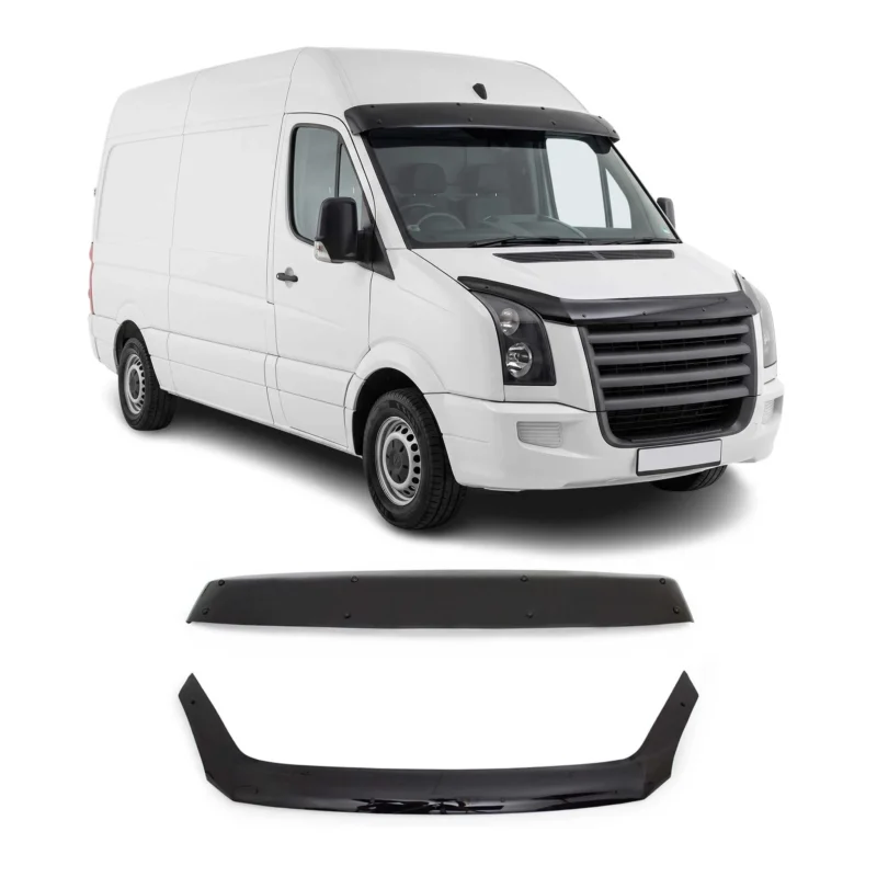 Sonnenblende Motorhaube Deflektor Set für VW Crafter 2006-2012 Acryl Dunkel 2tlg