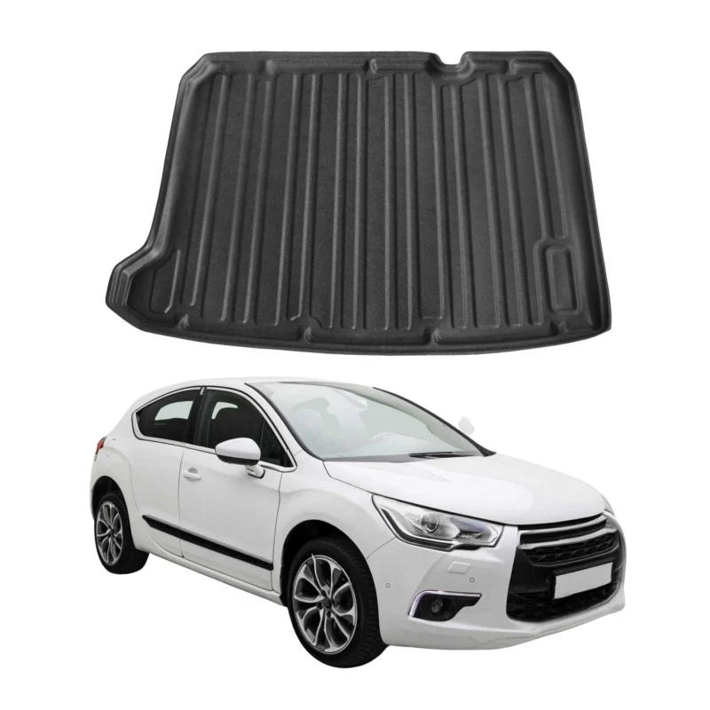 Kofferraumwanne Laderaumwanne für Citroen DS4 2011-2018 Gummi TPE Schwarz