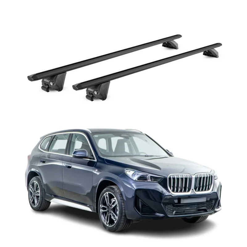 Dachträger Grundtäger für BMW X1 U11 2022-2026 100kg Aluminium Schwarz 2 tlg ABE
