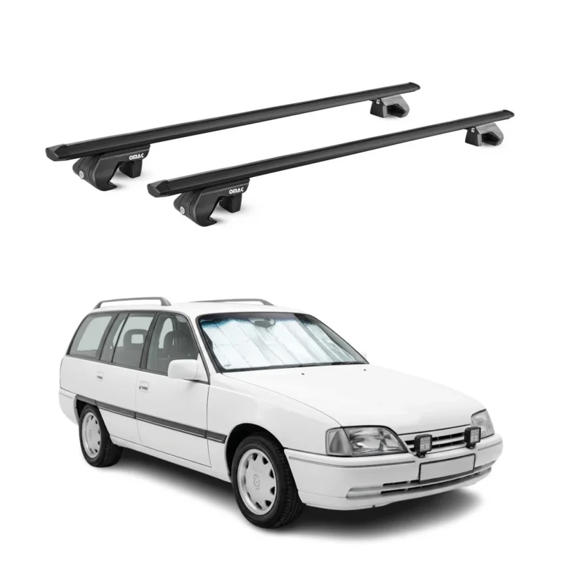 Dachträger Grundtäger für Opel Omega B Kombi 1994-2003 90kg Alu Schwarz ABE