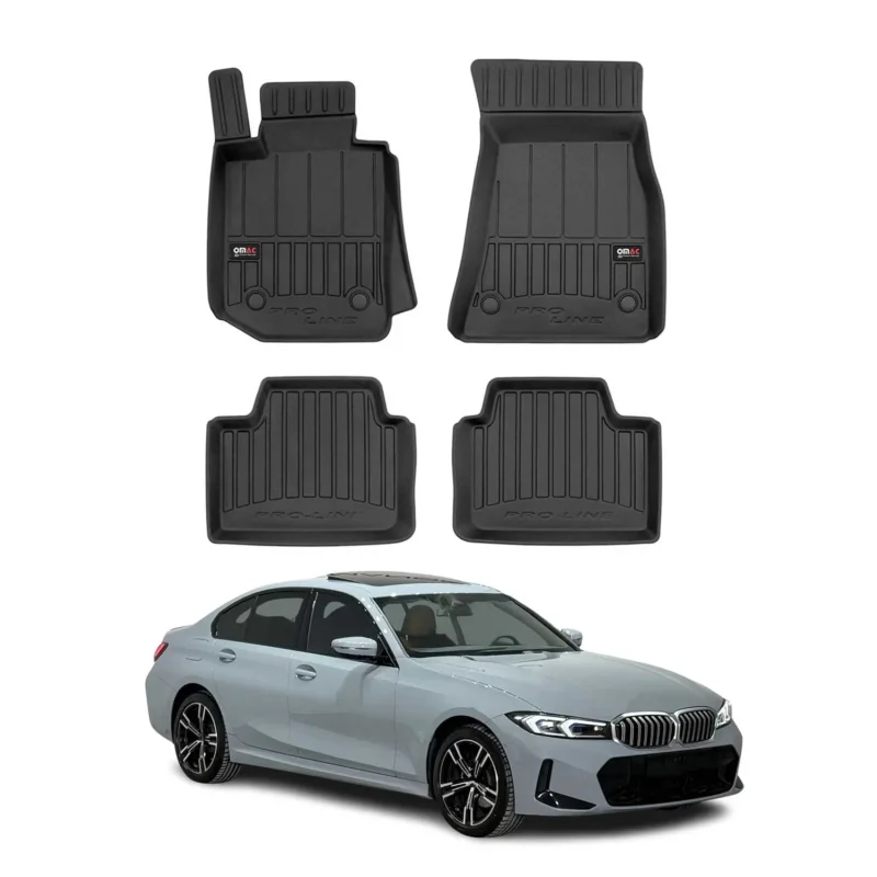 OMAC Gummi Fußmatten für BMW 3er G20 G21 2019-2026 Premium TPE Automatten 4tlg