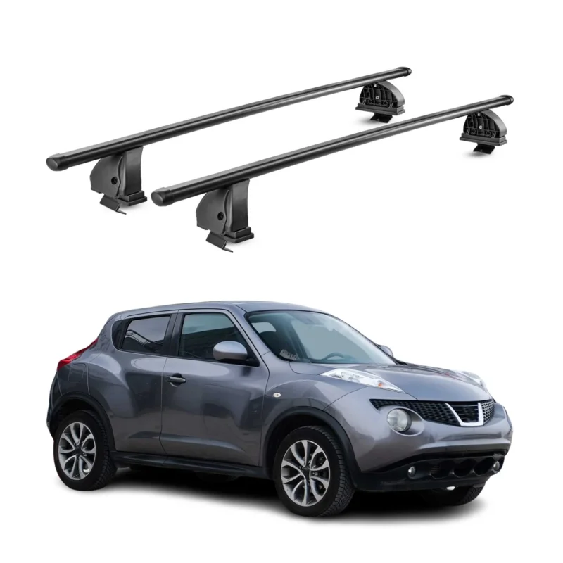 Stahl Dachträger für Nissan Juke I 2010-2019 TÜV Abschließbar 2tlg Schwarz