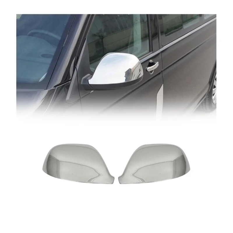Spiegelkappen Spiegelabdeckung für VW Amarok 2010-2020 Chrom ABS Silber 2tlg