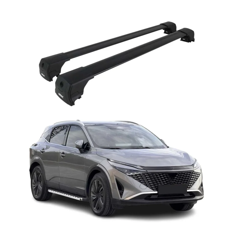 Dachträger Gepäckträger für Nissan Qashqai J12 2021-2026 ABE Alu Schwarz