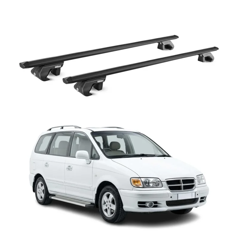 Dachträger Grundtäger für Hyundai Traject 2000-2008 90kg Aluminium Schwarz ABE