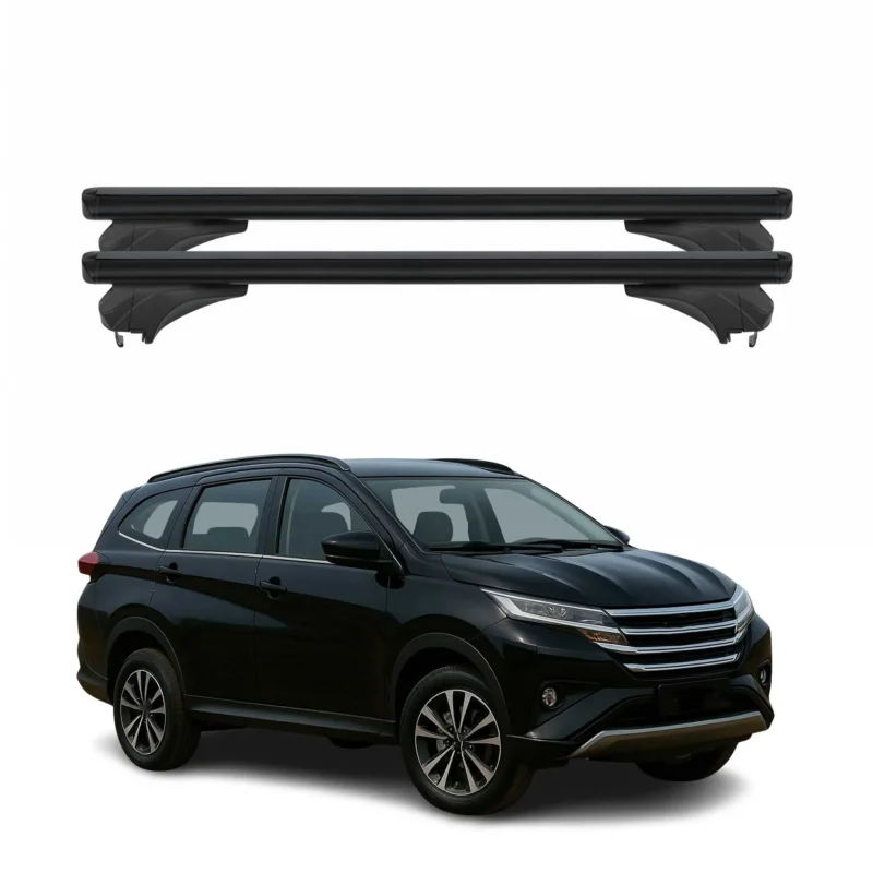 Menabo Dachträger für Daihatsu Terios III F800 2017-2026 Aluminium Schwarz 2 tlg