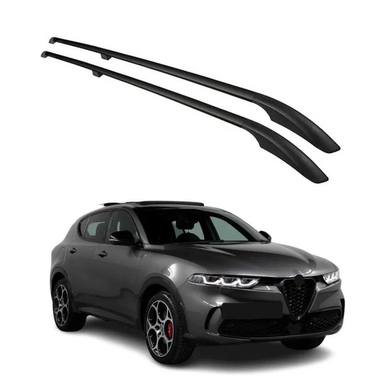 Dachreling Dachgepäckträger für Alfa Romeo Tonale 2022-2026 Alu Schwarz