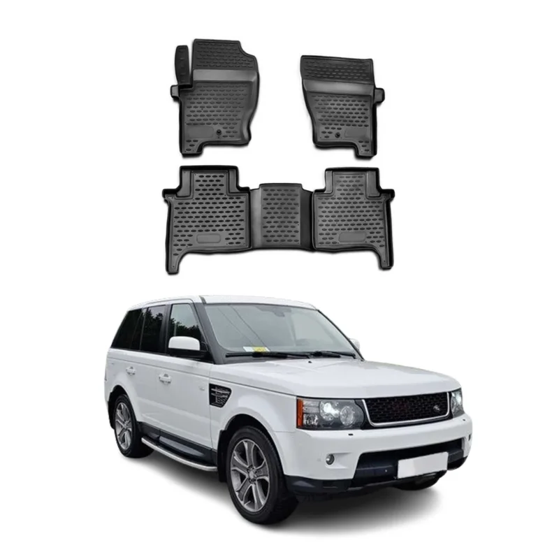 OMAC Gummimatten Fußmatten für Land Rover Range Rover Sport L320 2005-2013 4x