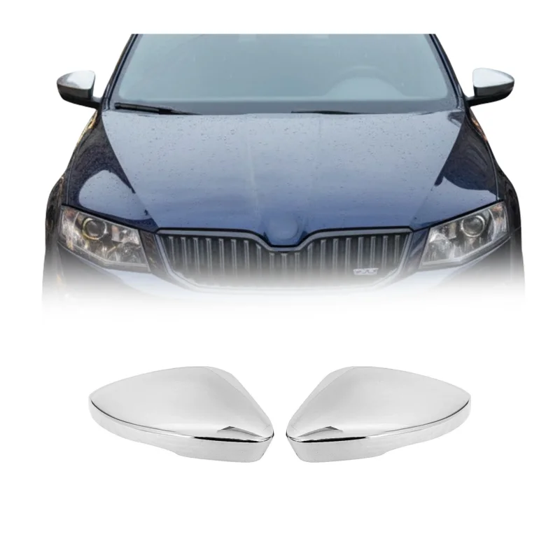 Spiegelkappen Spiegelabdeckung für Skoda Octavia 5E 2013-2019 Edelstahl Chrom