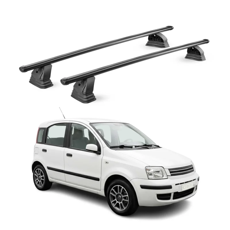 Stahl Dachträger für Fiat Panda II 2003-2012 TÜV Abschließbar 2tlg Schwarz