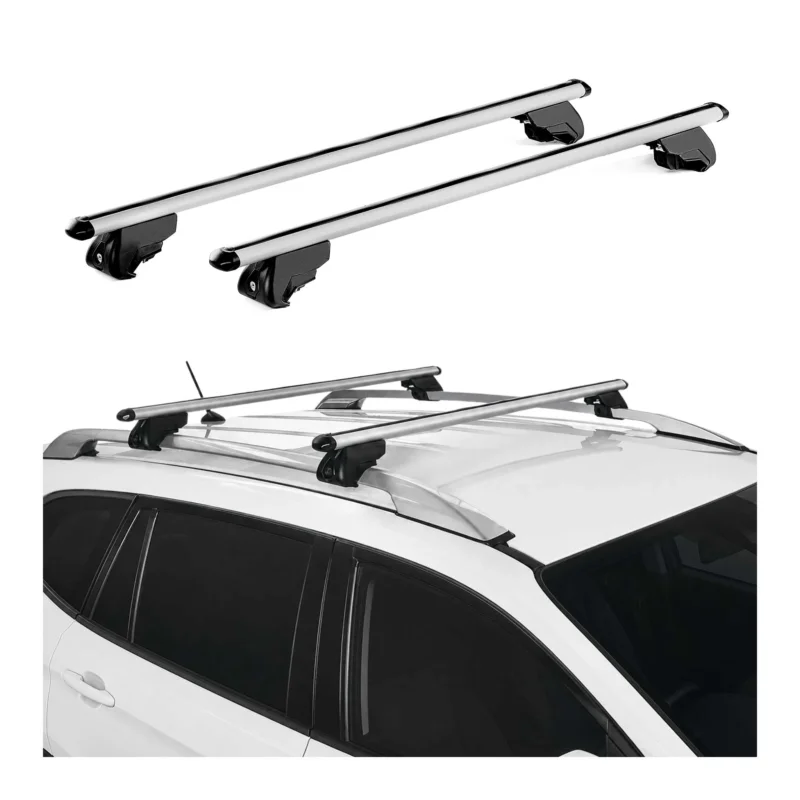 Dachträger für VW Tiguan AD1 2016-2023 Aluminium Grau Dachgepäckträger