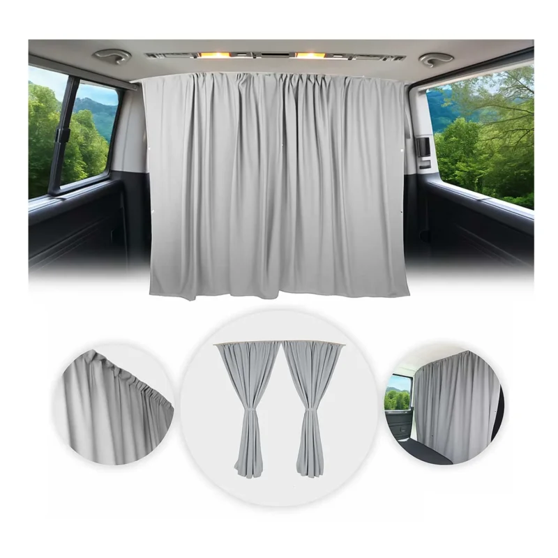 Maß Gardinen für VW Crafter H3 Fahrerhaus Abtrennung Sonnenschutz Grau