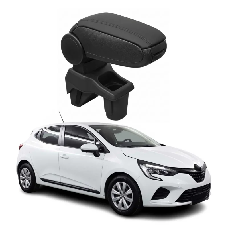 Mittelarmlehne Armlehne für Renault Clio 2019-2025 PU-Leder ABS Schwarz