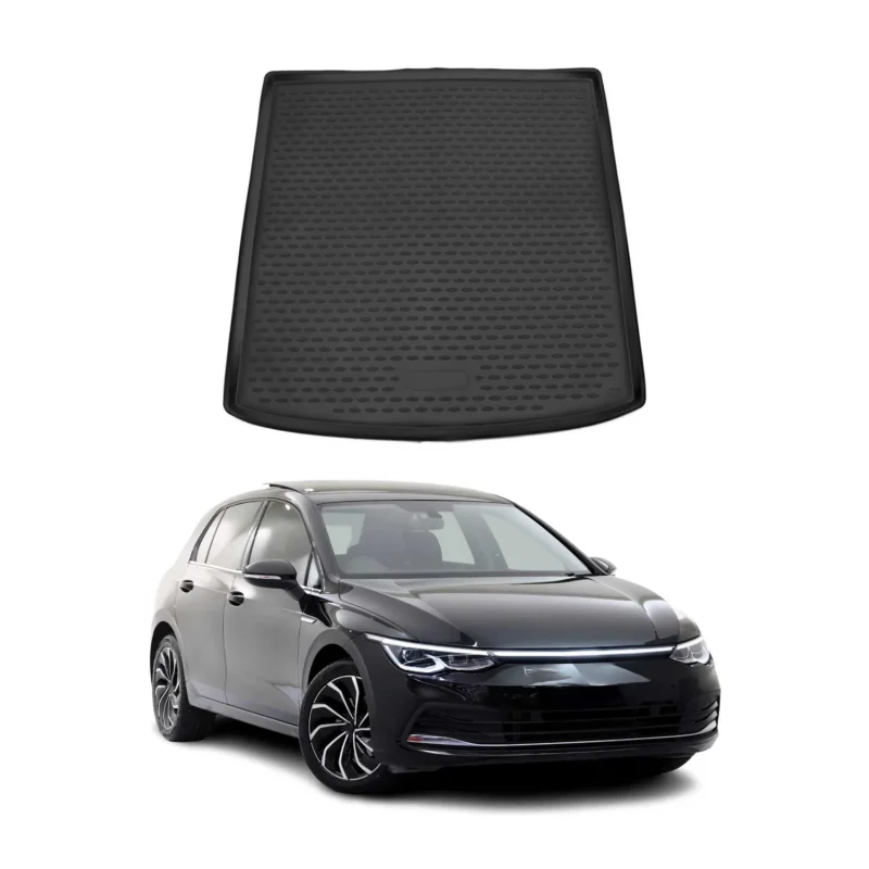Kofferraummatte Kofferraumwanne für VW Golf 8 Variant 2019-2026 Gummi Schwarz