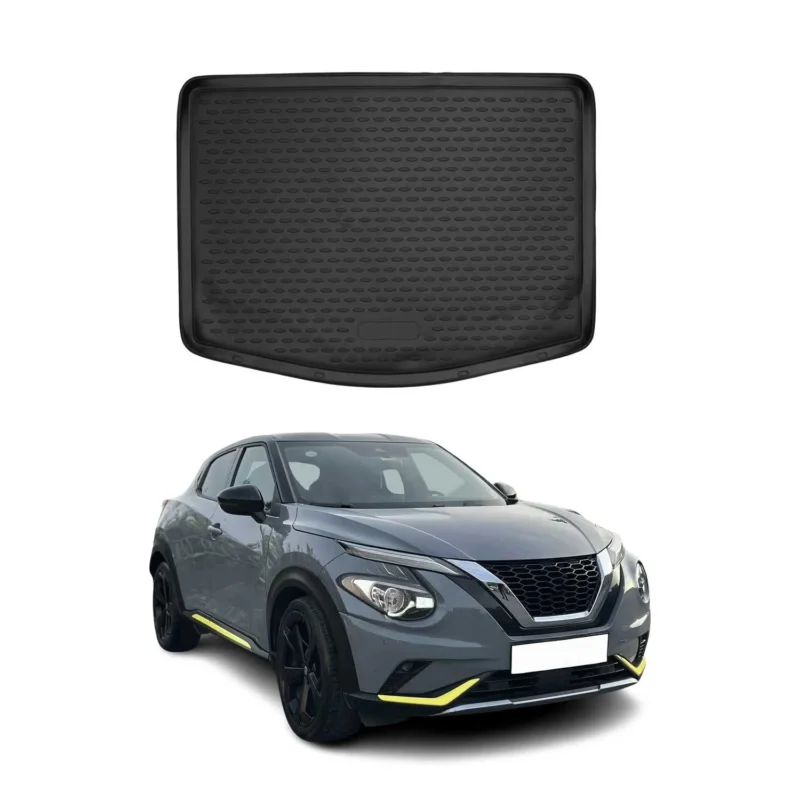 Kofferraummatte Kofferraumwanne für Nissan Juke 2019-2026 Gummi TPE Schwarz