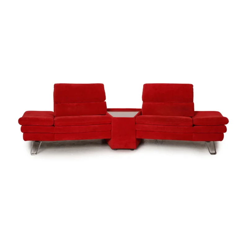 Mondo Easyline Stoff Sofa Rot Zweisitzer Couch Funktion