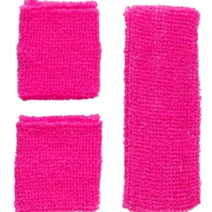 Schweißband Set Pink Kostümaccessoires
