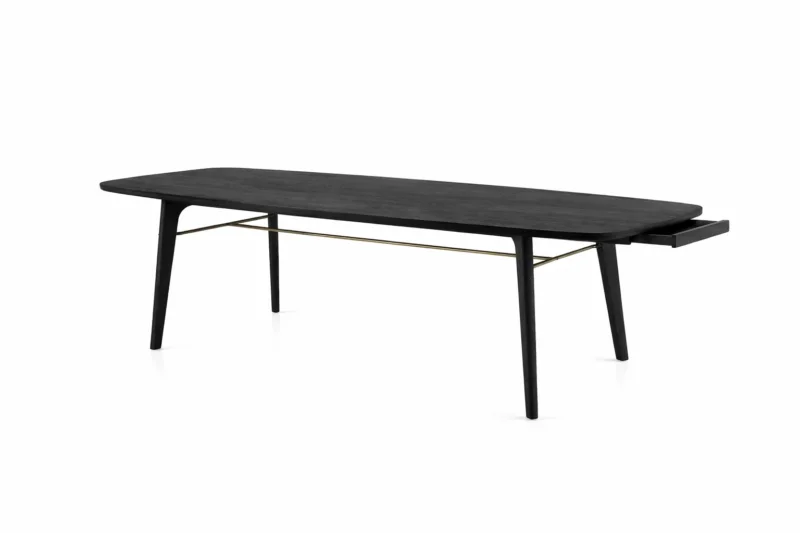 Utility Esstisch 210 cm, Schwarz Eiche von Stellar Works