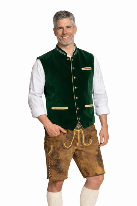 Oktoberfest Vest Groen Trachten van Tannhauser koop je bij Partywinkel