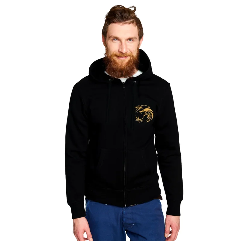 Produktbild Witcher - Geralt White Wolf Kapuzenjacke schwarz