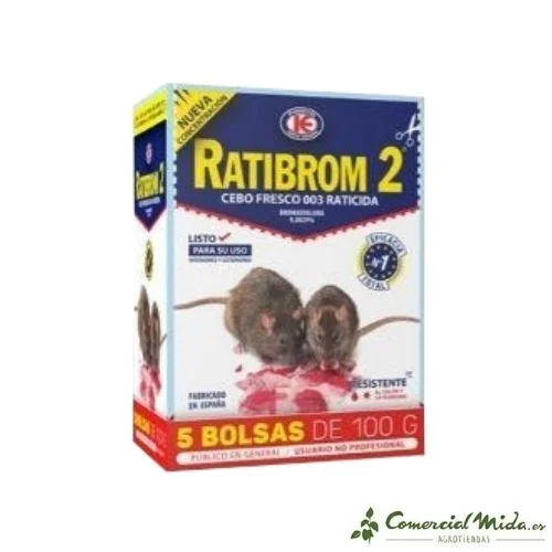 Ratibrom 2 Cebo Fresco Uso Doméstico 500 gr