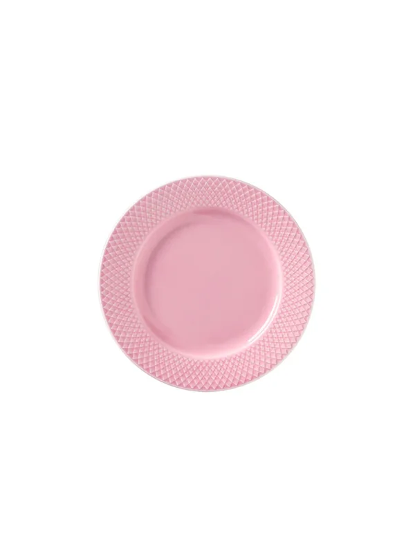 Rhombe Teller, rosa Ø21 cm von Lyngby Porcelæn