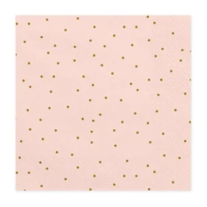 Servetten Stippen Roze 33cm 20st van Partydeco koop je bij Partywinkel