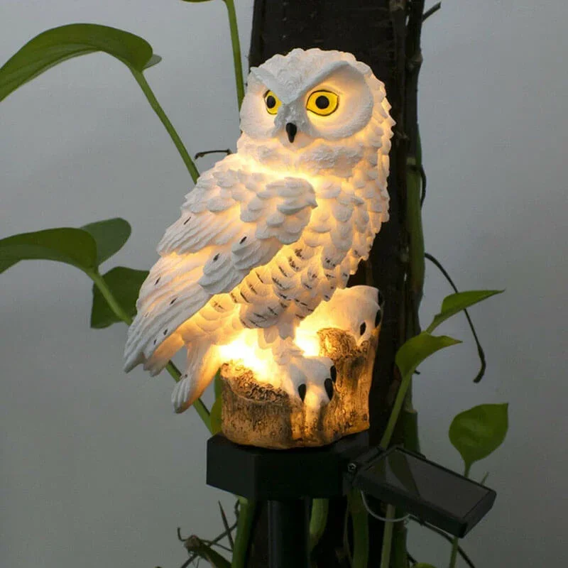 Karnz | Barter | Gartenlampe Eulen mit Sonnenenergie