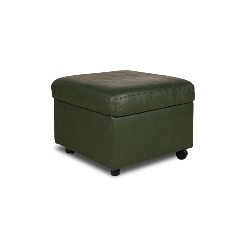 Stressless Pegasus Leder Hocker Grün abnehmbarer Deckel