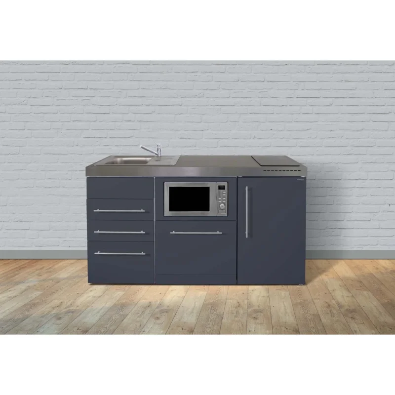 Stengel - Mini-Küche Miniküche Premiumline MPGSMS3SG160KSGKFlBr Schiefergrau