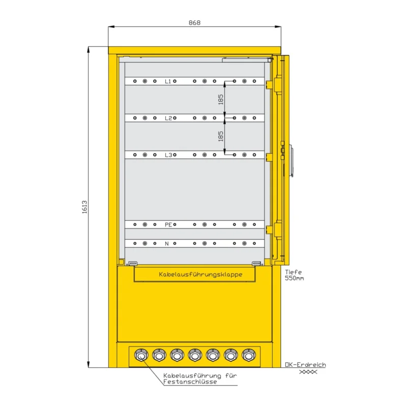 Walther Werke - Baustromverteiler Modulverteiler 86000100 Baubreite 868mm