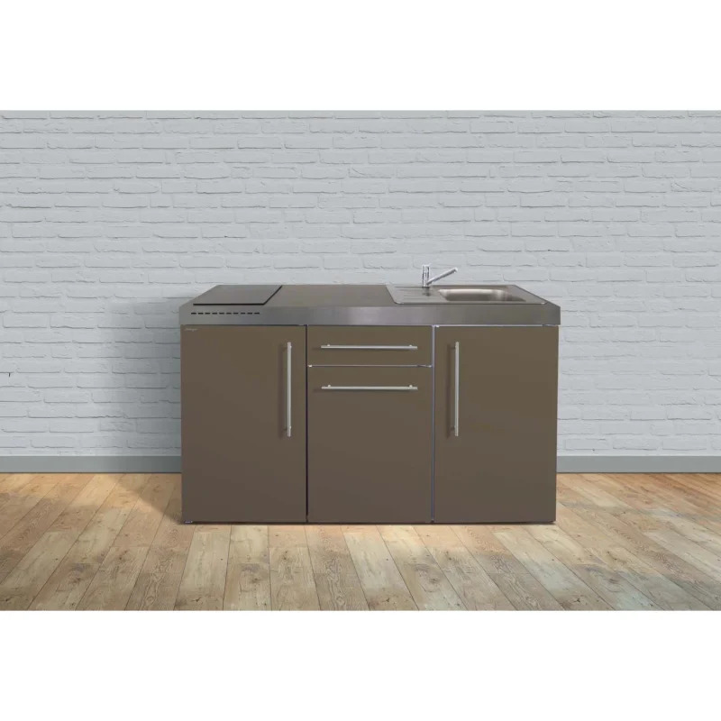 Stengel - Mini-Küche Miniküche Premiumline MPMM160IKFliBre2Sn Mokka metallic