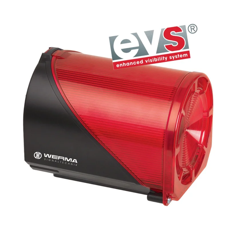 Werma - Optisches/Akustisches Signalgerät LED-EVS-Sirene BWM 32 Töne 44411068 230VAC RD