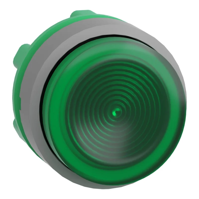 Schneider Electric - Frontelement für Drucktaster Leuchtdrucktaster ZB5AW133SC0 grün, 22mm, in grau