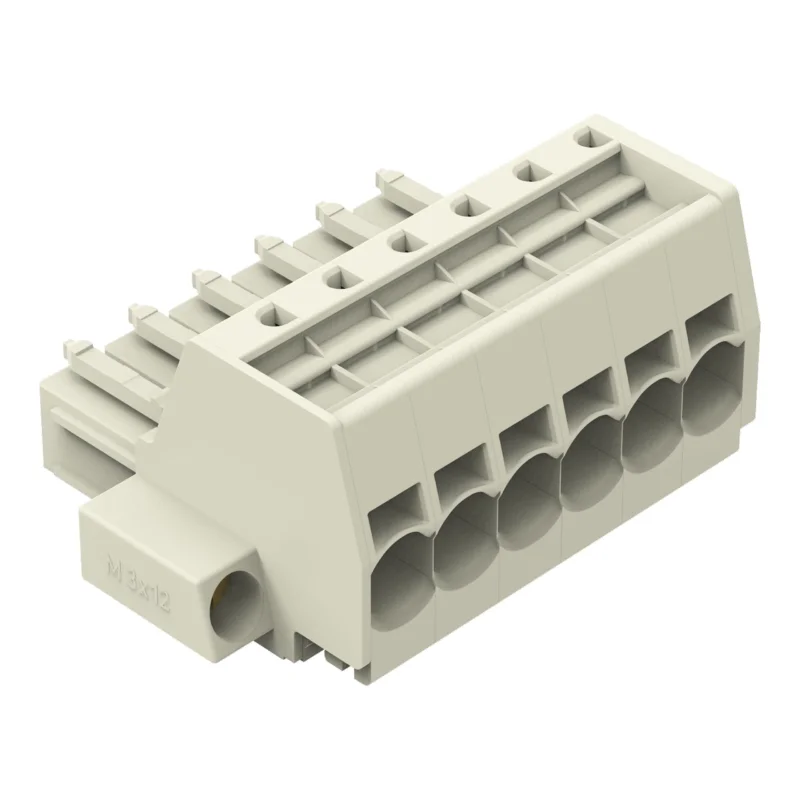 WAGO - Ein- und mehrpolige Klemmenleiste 1-Leiter-Federleiste 831-3106/107-000 CAGECLAMP,10mm²,lgr − 12 Stück