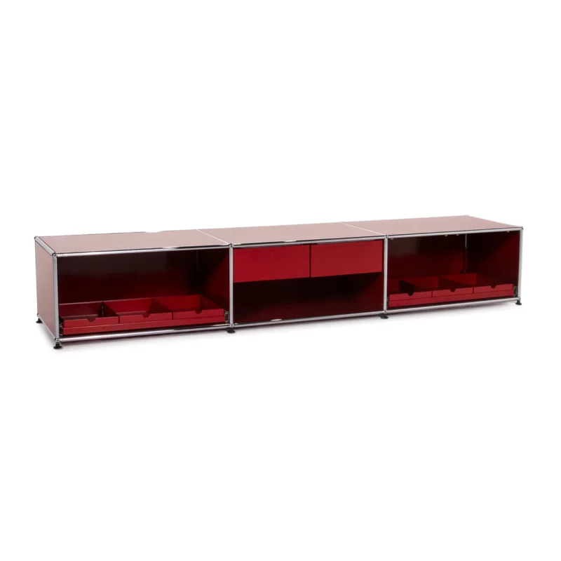 USM Haller Metall Sideboard Rot Regal Büromöbel Modular #12530