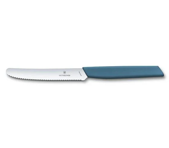 VX6.9006.11W2 - Victorinox - 'Swiss Modern Tomaten - & Tafelmesser, Wellens, 11cm, cornflower'