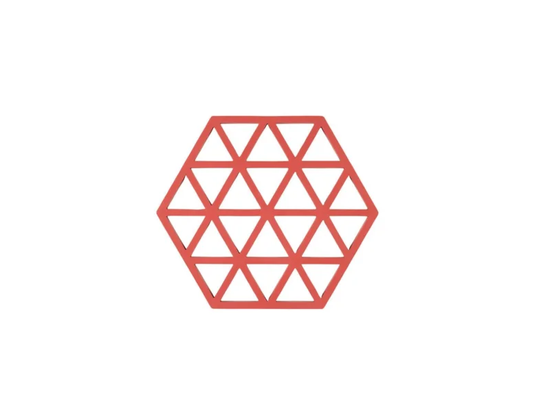 F&H- 36557 - Zone Denmark, Untersetzer Triangles, burned red, 16 x 14 x 0,9 cm